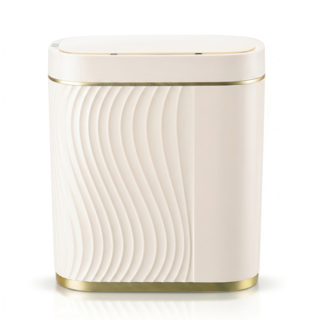Waste bin with double chamber, round