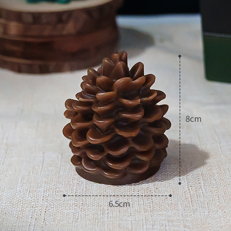 LED candle in pine cone shape