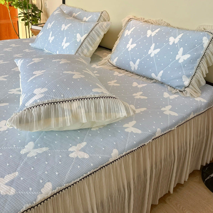 Cooling mat ice silk with pillow covers