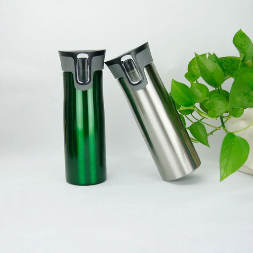 Double-walled stainless steel insulated mug