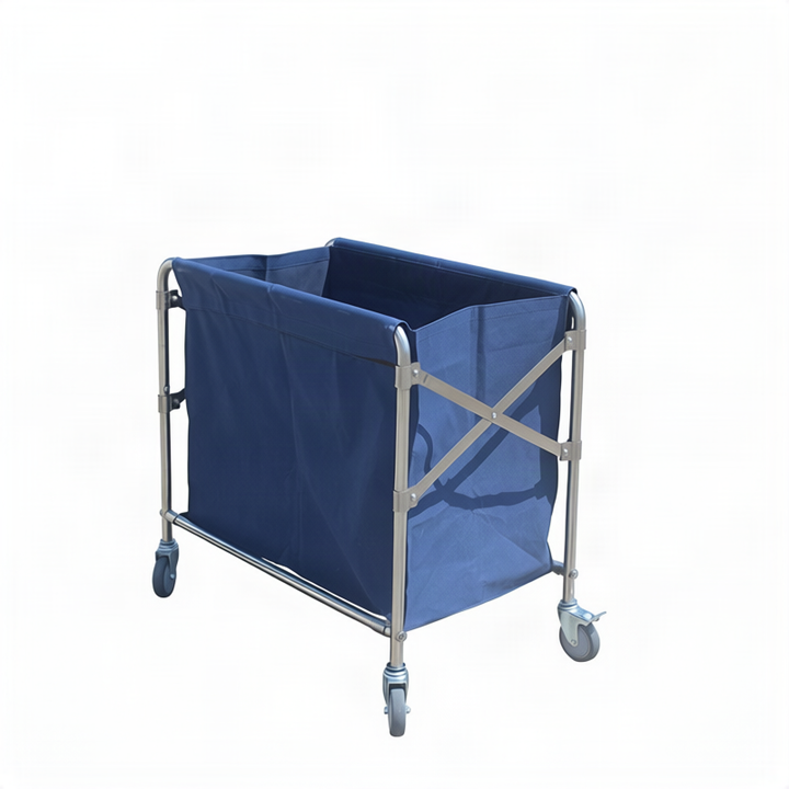 Stainless steel laundry cart with wheels