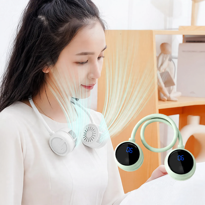 Portable Neck V Fan with USB Charging