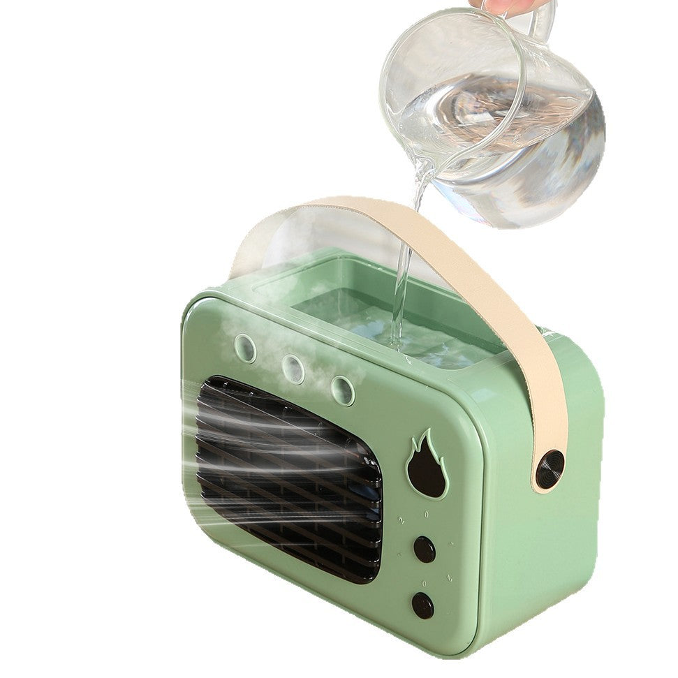 Table spray fan with humidification function