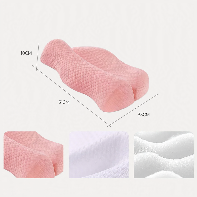Memory foam neck support pillow with heating function