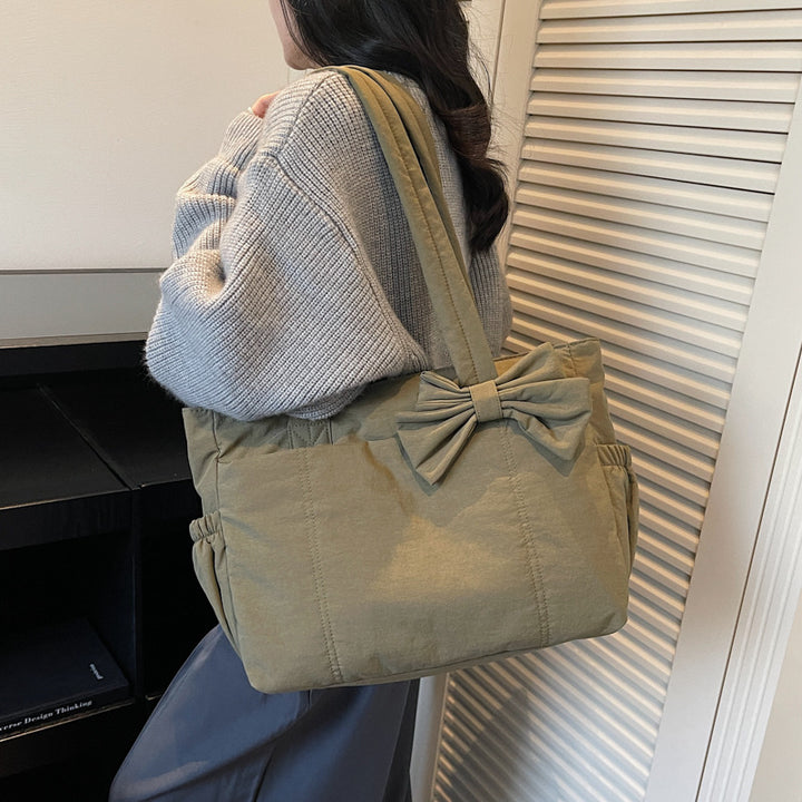 Cotton shoulder bag, tote style