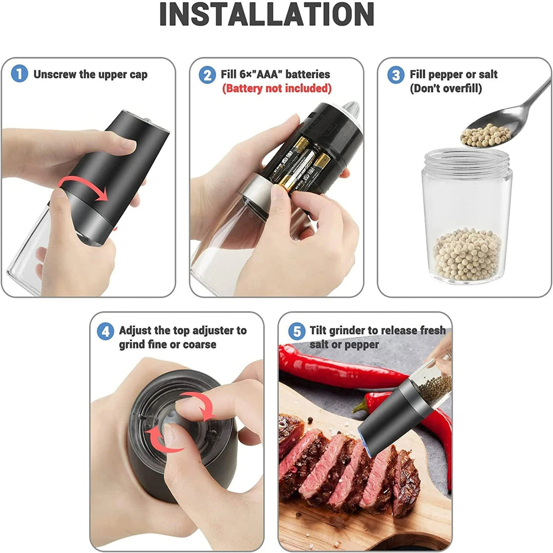 BowLift | Gravity Electric Salt and Pepper Grinder