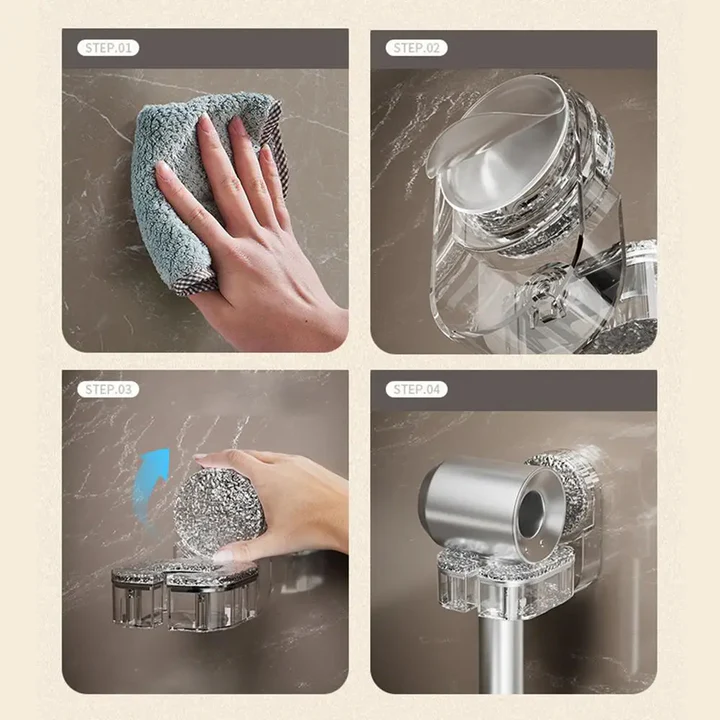BowLift | Wall-Mounted Hair Dryer Holder