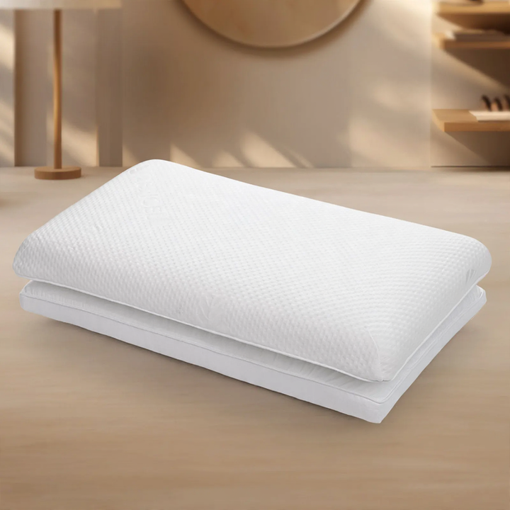 Ergonomic neck support pillow made of cotton and memory foam