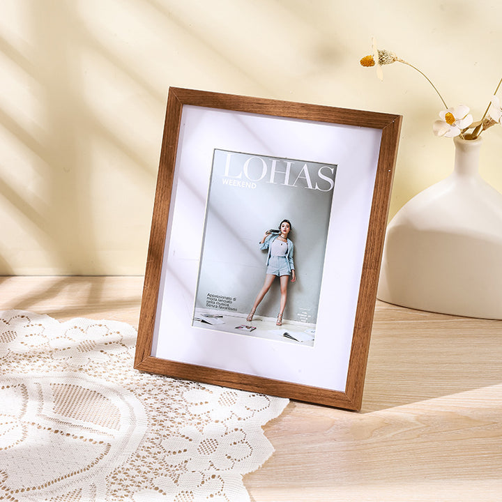 Wood picture frame, rectangular