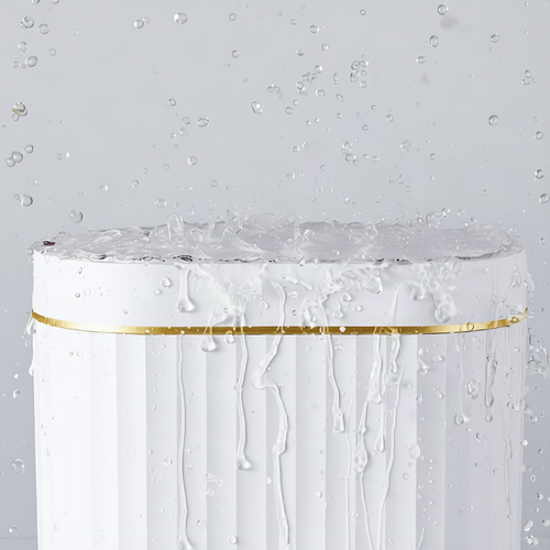 Waste bin with double chamber, round