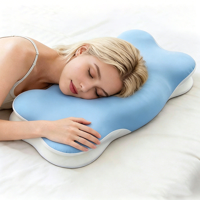 Cloud-shaped neck pillow made of memory foam