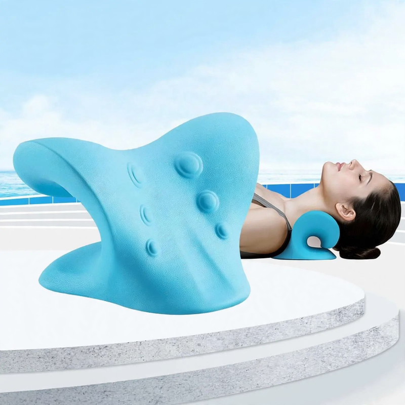 Neck massage pillow with mechanical pressure point massage