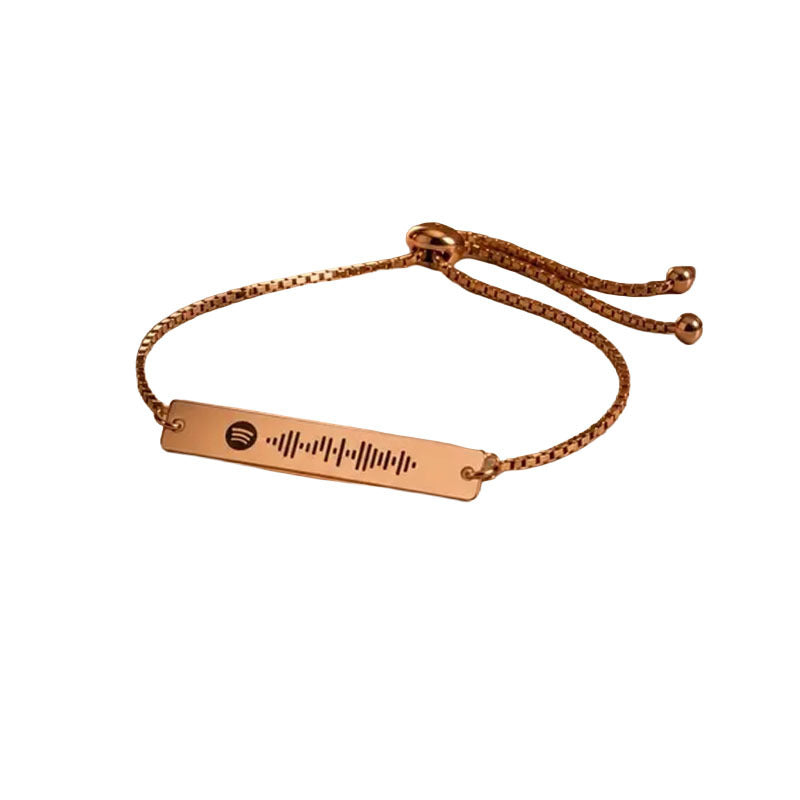 Stainless steel bracelet with geometric design