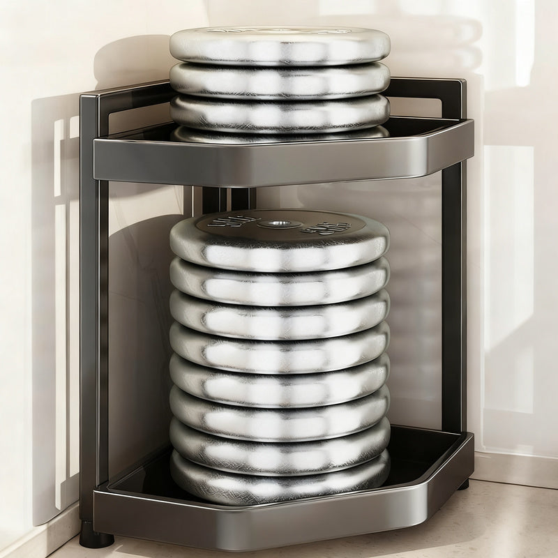 Corner shelf for kitchen, spice rack, carbon steel