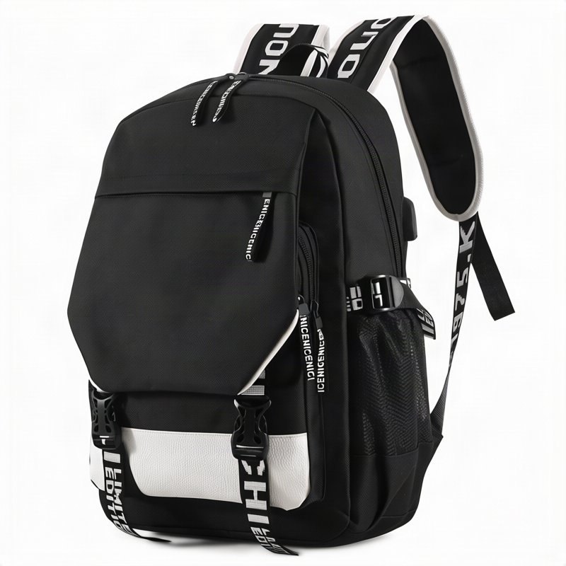 Nylon backpack with USB charging function, 20–35 L