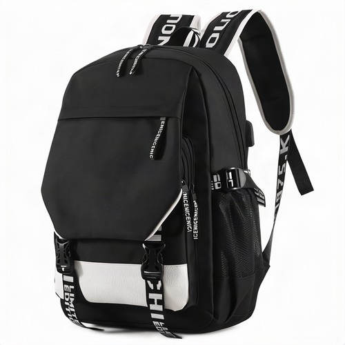 Nylon backpack with USB charging function, 20–35 L