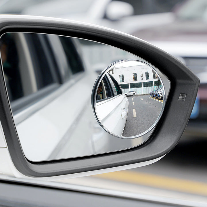 Vehicle blind mirror for gluing or suction