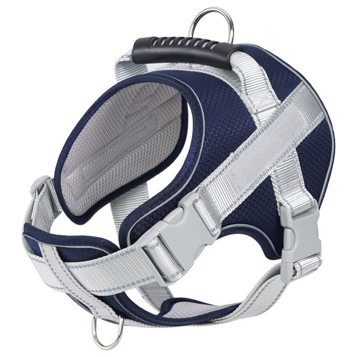 Dog harness made of polyester with leash, multiple sizes