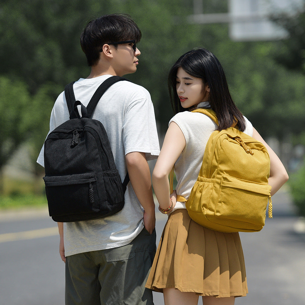 Cord backpack for university and travel
