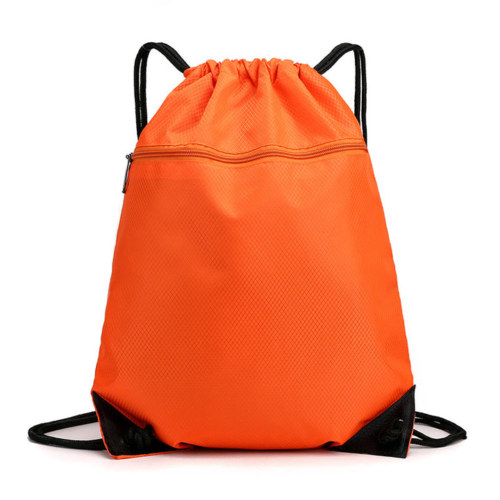Sporty backpack made of oxford fabric with drawstring