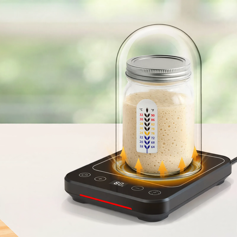Dough fermentation mat with temperature control