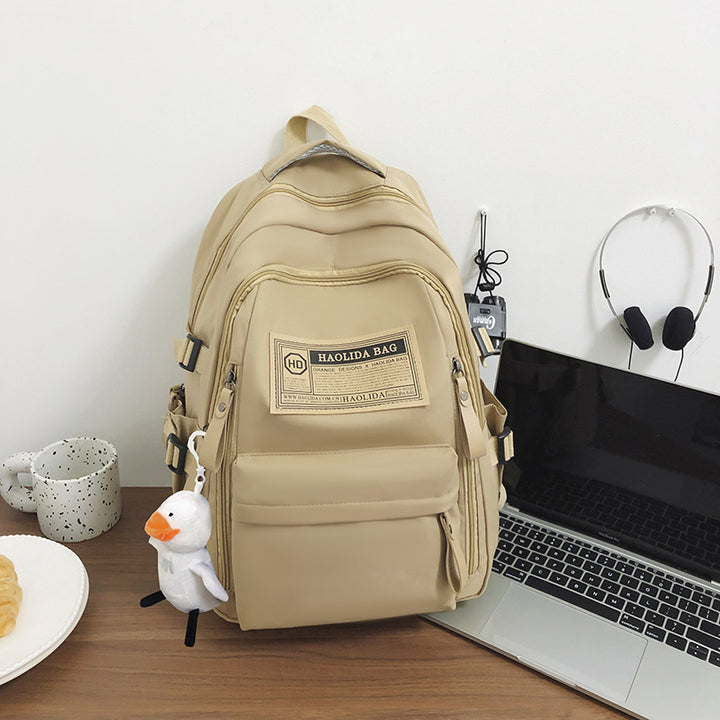 Double backpack, nylon, breathable, with tag