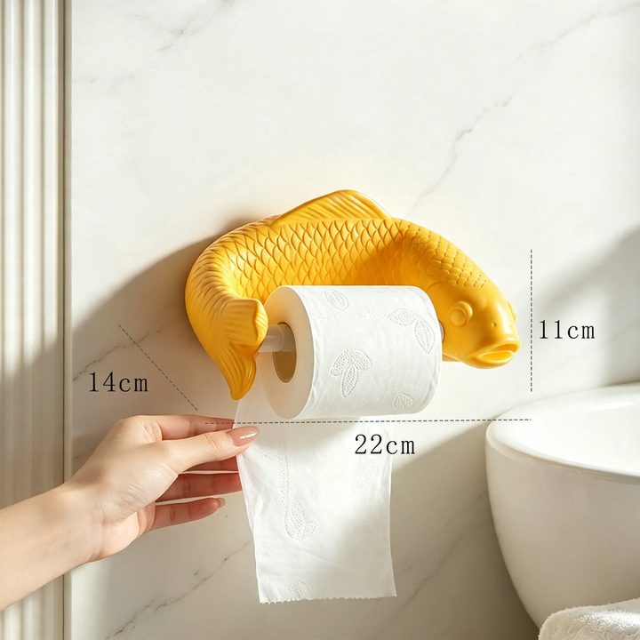Carp-Paper Holder, wall-mounted, multicolored