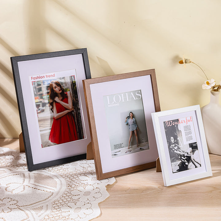 Wood picture frame, rectangular