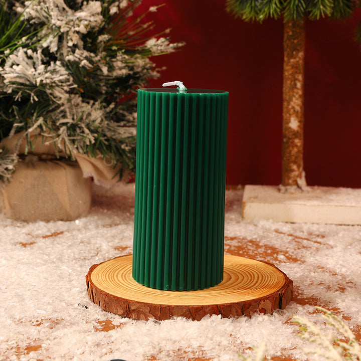 Scented candle with gear design, cylindrical