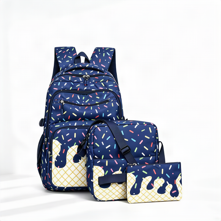 Backpack with print pattern, waterproof, 56–75 L