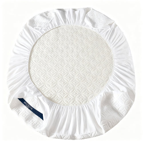 Waterproof fitted sheet with padding