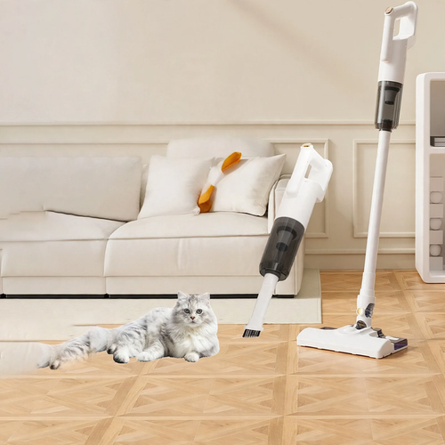 Cordless handheld vacuum cleaner with wiping function, dry and wet cleaning