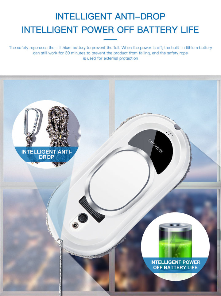 BowLift | SMART ROBOT WINDOW CLEANER WITH REMOTE CONTROL – AUTOMATIC VACUUMING AND CLEANING FUNCTION