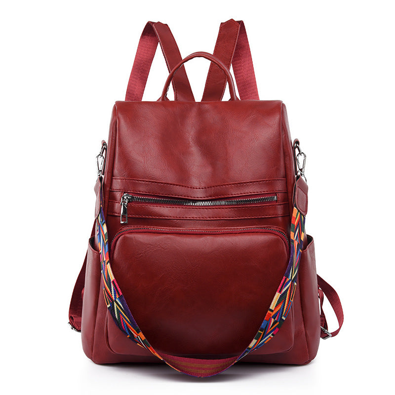 Travel backpack women, PU, waterproof, large capacity