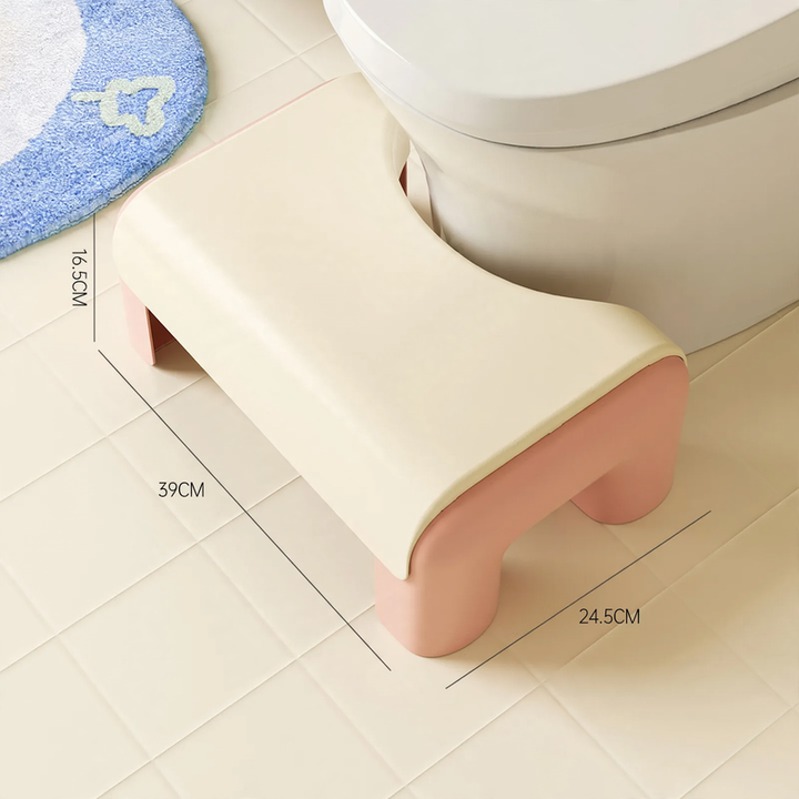 Plastic toilet stool, space-saving