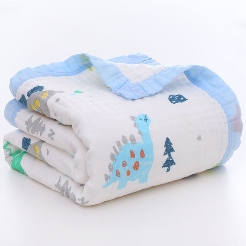 Cotton bath towel, 4-ply, with patterns