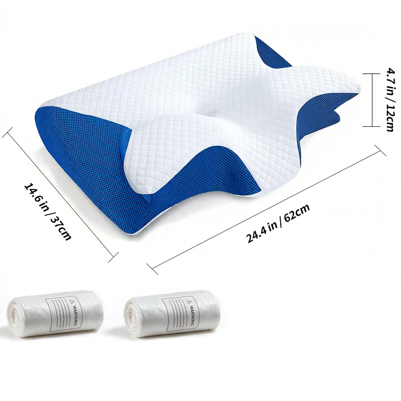 Memory foam neck pillow, butterfly shape