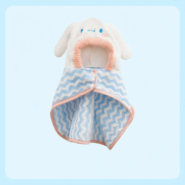 Pet bathrobe with hood, absorbent and quick-drying