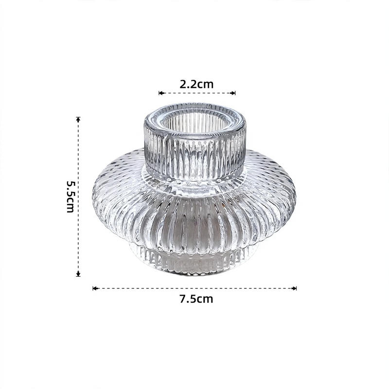 Crystal glass candle holder, European design, dual function