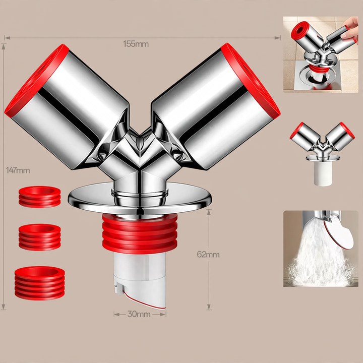 Y-shaped drain connection for washing machine and dryer