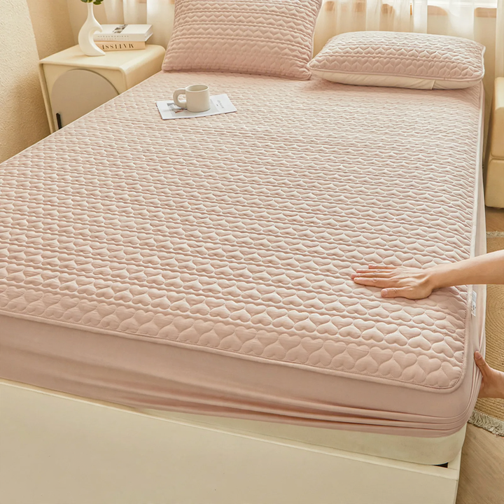 Fitted sheet, synthetic, padded