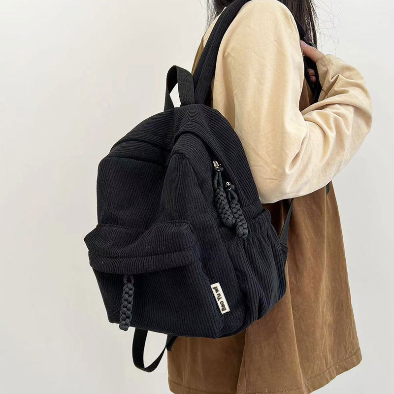 Women's backpack, cord, 20–35 L, for 13-inch laptop
