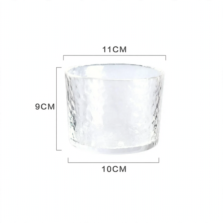 Glass tumblers, approx. 200 ml, with wave pattern