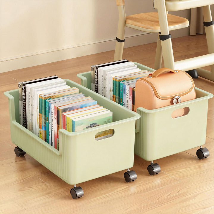 Mobile book box for desk and floor