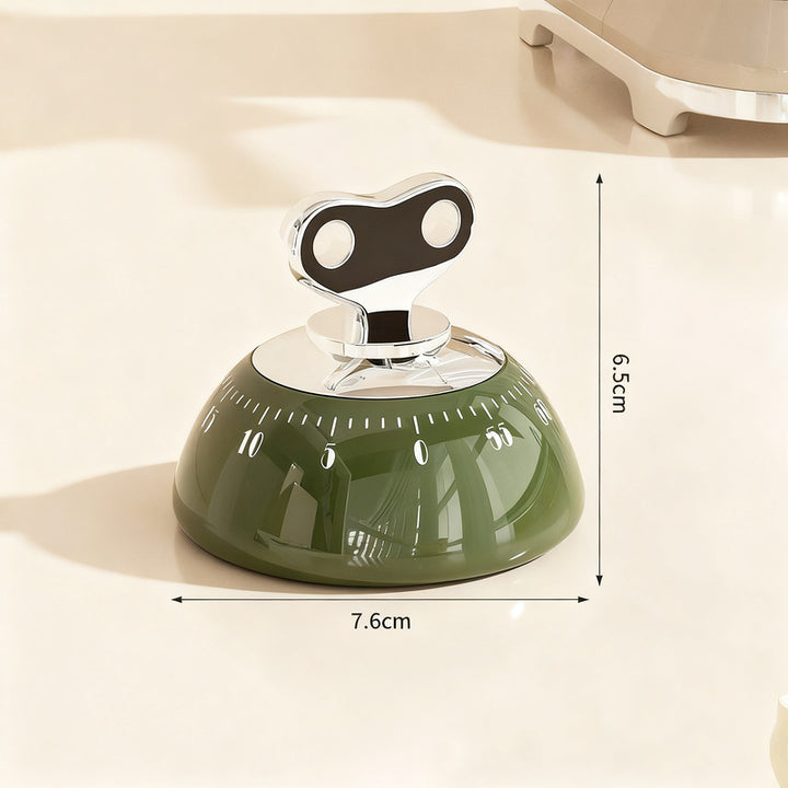 Mechanical kitchen timer with magnetic holder