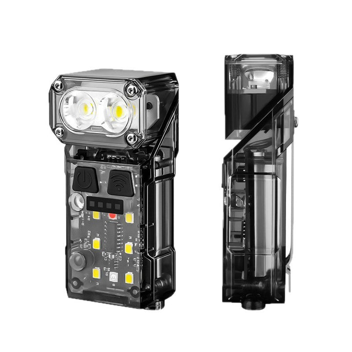 Portable USB flashlight with magnetic holder