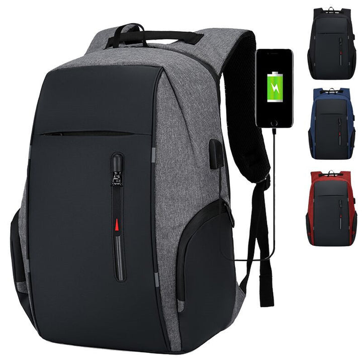 Business backpack with USB, 20–35 L, Oxford fabric