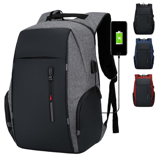 Business backpack with USB, 20–35 L, Oxford fabric