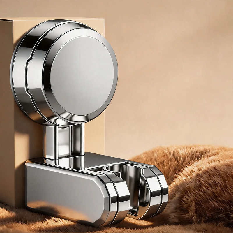 Showerhead holder with strong suction cup, hole-free