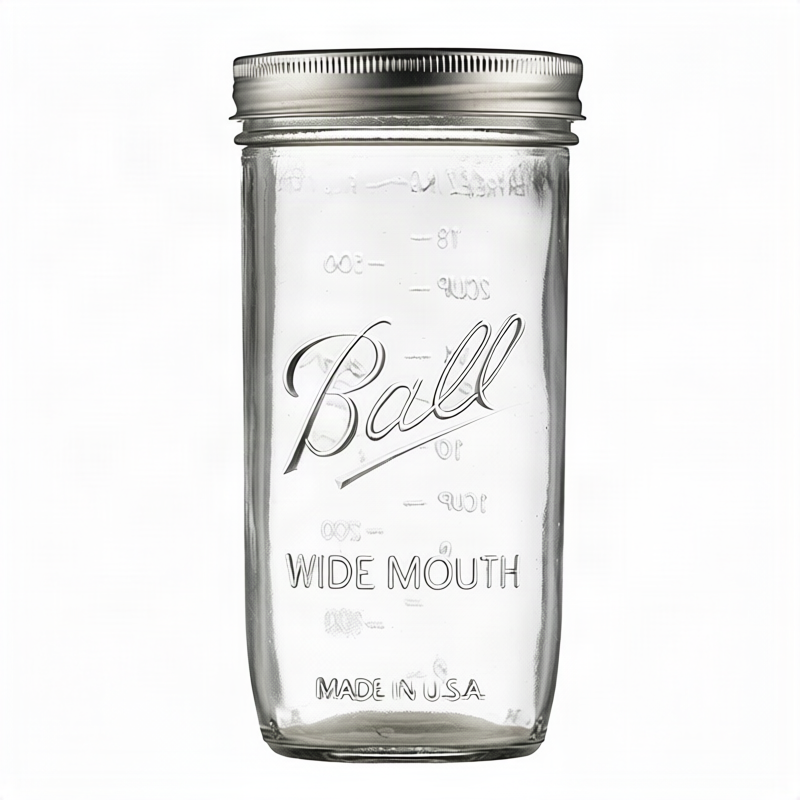 Glass storage jars, various sizes